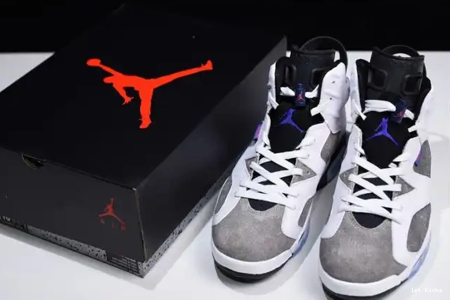 1st Kicks Shoes 6 Air Grey Jordan Flint CI3125-100 0503